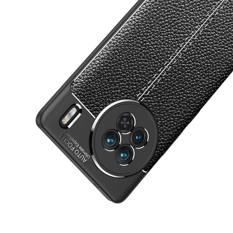 For vivo X90 Pro+ Litchi Texture Shockproof TPU Phone Case