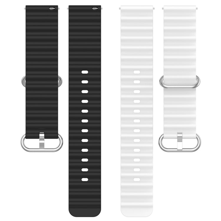 20mm Universal Ocean Style Silicone Two Color Watch Band