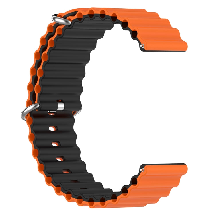 20mm Universal Ocean Style Silicone Two Color Watch Band