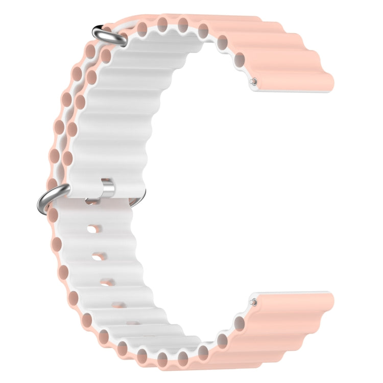20mm Universal Ocean Style Silicone Two Color Watch Band