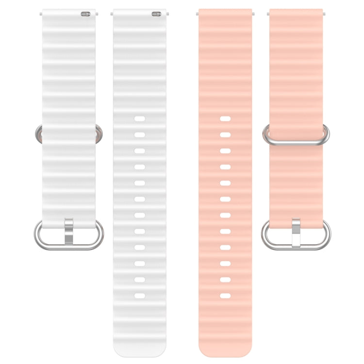 20mm Universal Ocean Style Silicone Two Color Watch Band