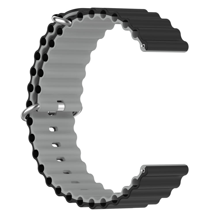 20mm Universal Ocean Style Silicone Two Color Watch Band