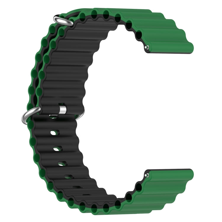 20mm Universal Ocean Style Silicone Two Color Watch Band