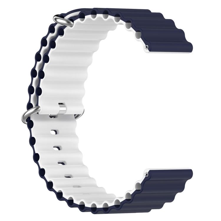 20mm Universal Ocean Style Silicone Two Color Watch Band
