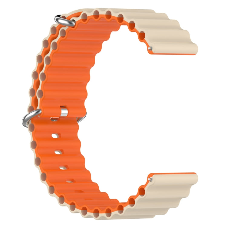 20mm Universal Ocean Style Silicone Two Color Watch Band
