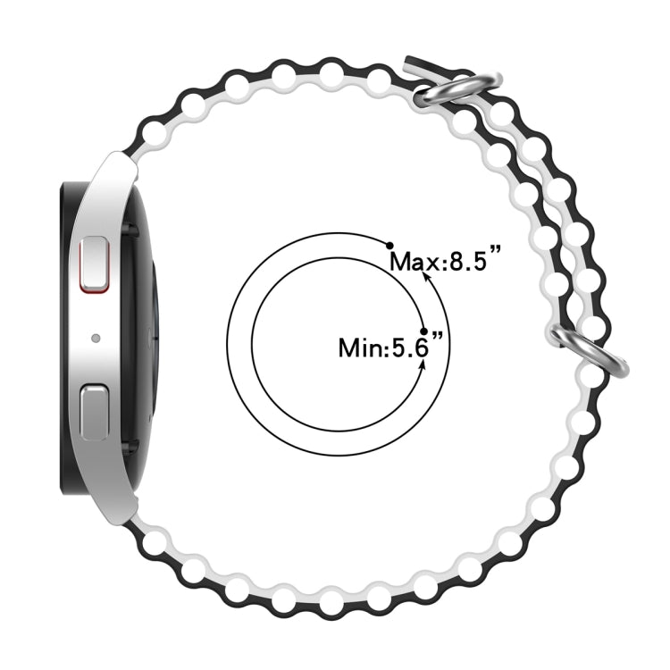 20mm Universal Ocean Style Silicone Two Color Watch Band