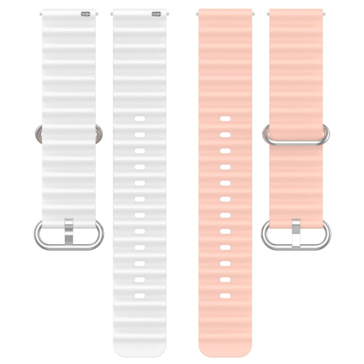 22mm Universal Ocean Style Silicone Two Color Watch Band