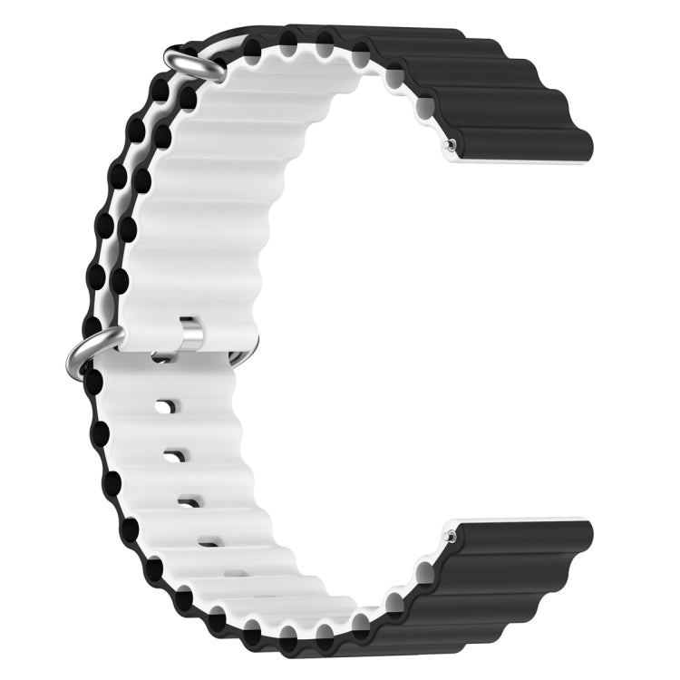 22mm Universal Ocean Style Silicone Two Color Watch Band