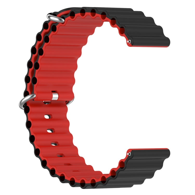 22mm Universal Ocean Style Silicone Two Color Watch Band