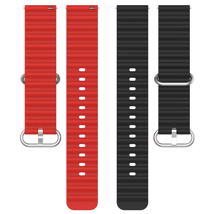 22mm Universal Ocean Style Silicone Two Color Watch Band