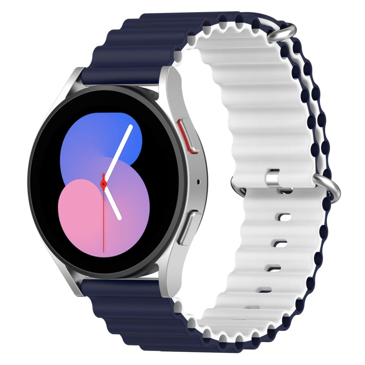 22mm Universal Ocean Style Silicone Two Color Watch Band