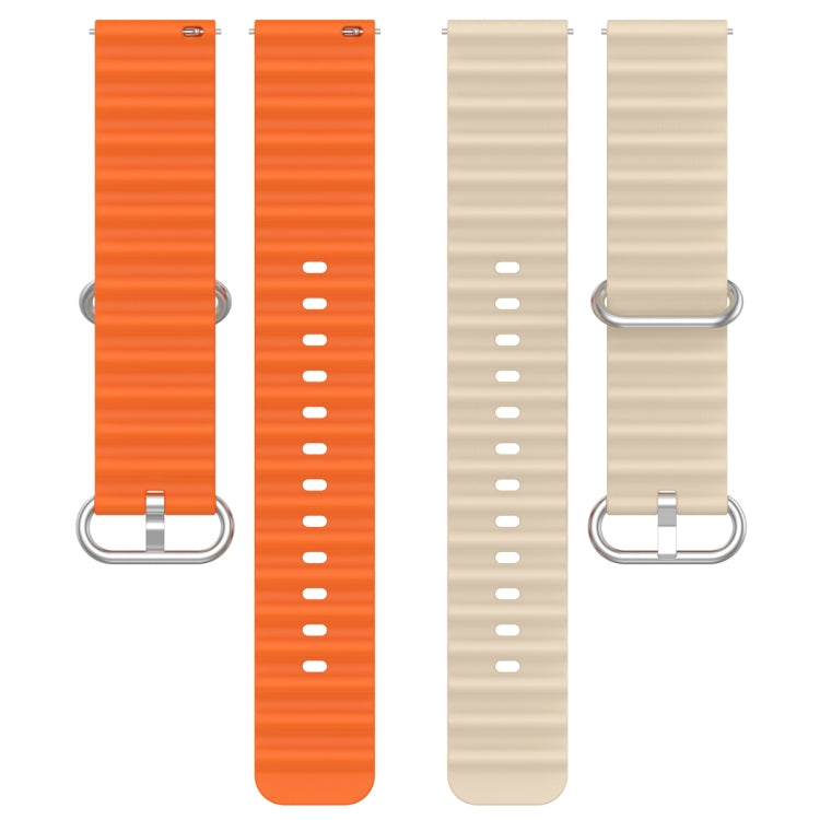 22mm Universal Ocean Style Silicone Two Color Watch Band