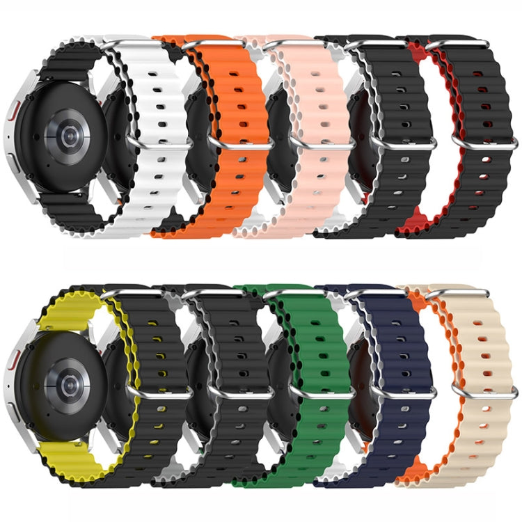 22mm Universal Ocean Style Silicone Two Color Watch Band