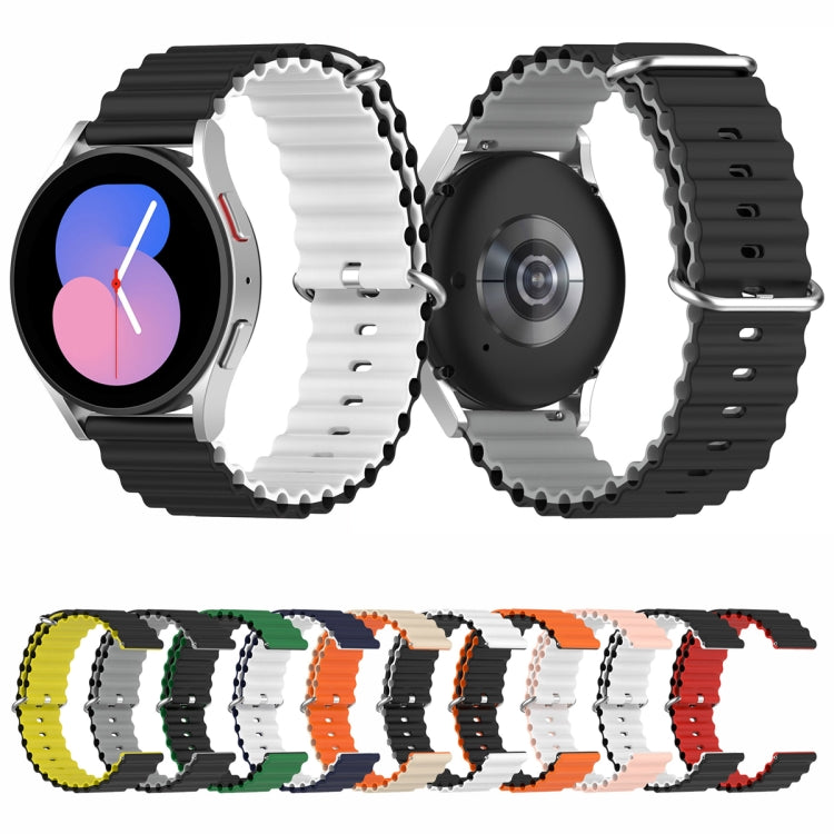 22mm Universal Ocean Style Silicone Two Color Watch Band