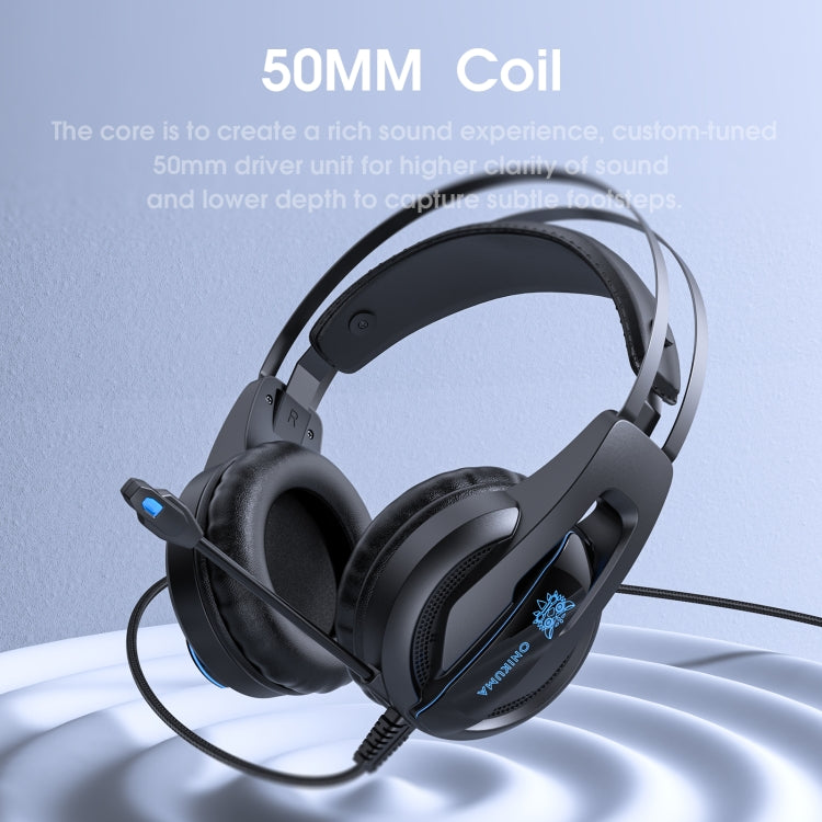 ONIKUMA K16 5 in 1 RGB Magic Light Effect Wired Keyboard Mouse Pad Headphone Holder Set(Black)