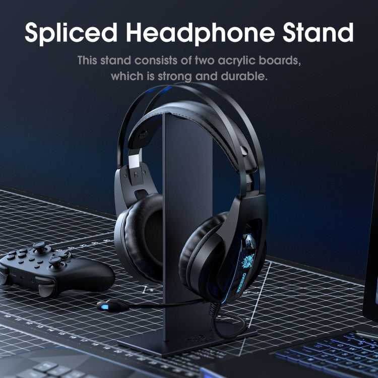 ONIKUMA K16 5 in 1 RGB Magic Light Effect Wired Keyboard Mouse Pad Headphone Holder Set(Black)