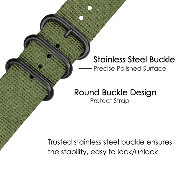 For Garmin Fenix 7 Three-ring Steel Buckle Nylon Watch Band