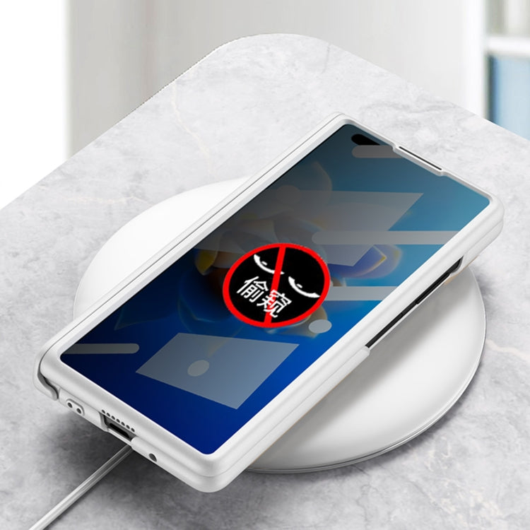 For Huawei Mate X2 GKK Peep-proof Magnetic Hinge Integrated Phone Case with Wrist Strap