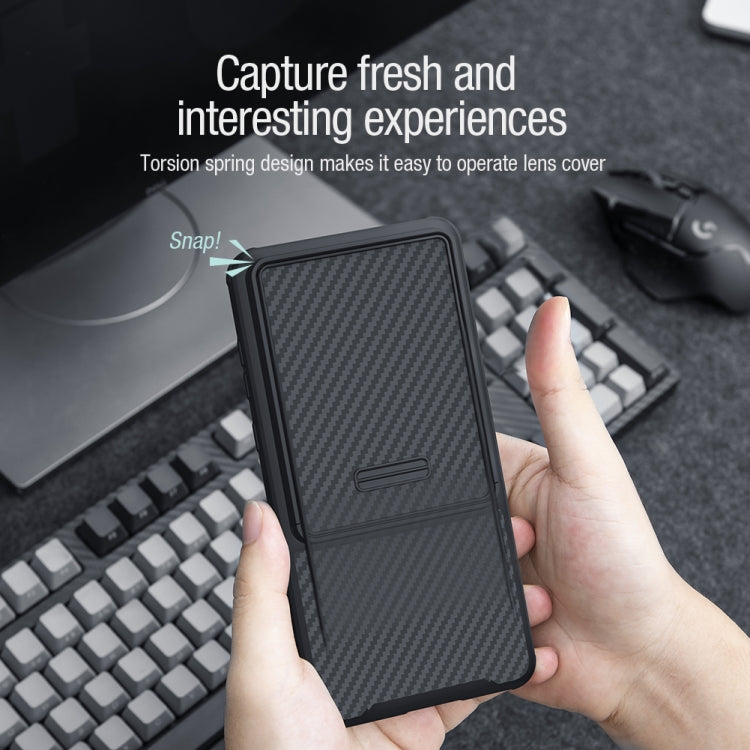 For Huawei Mate 50 Pro NILLKIN Synthetic Fiber Camshield Phone Case(Black)