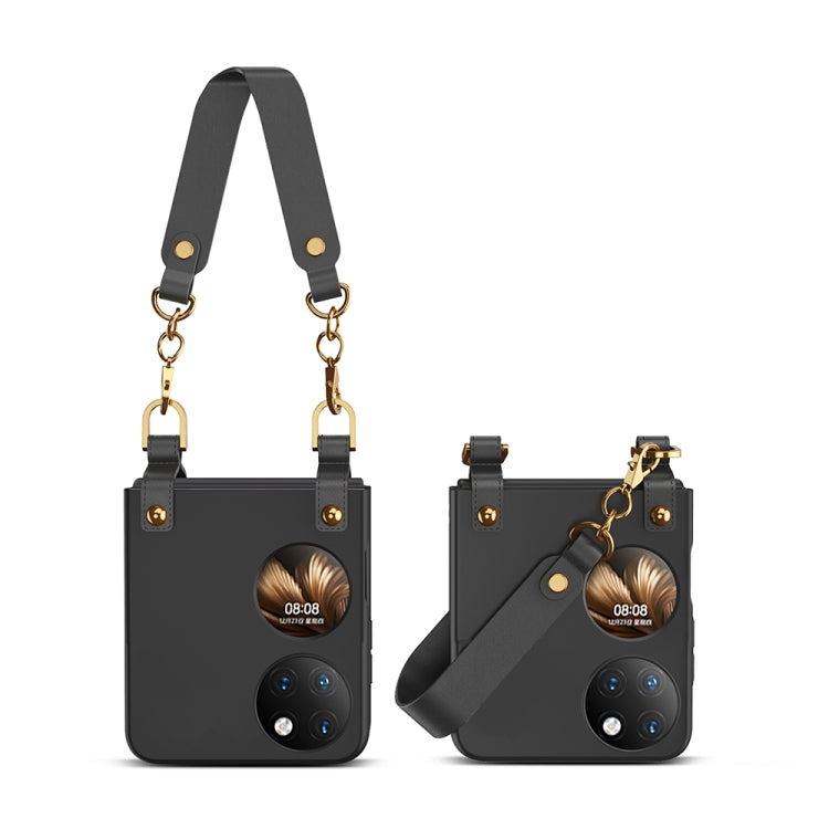 For Huawei P50 Pocket GKK Ultrathin Mini Handbag Protective Phone Case with Wrist Strap