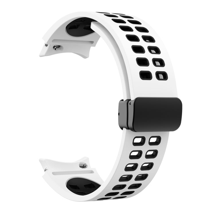 For Samsung Galaxy Watch5 Pro Double-row Hole Folding Buckle Silicone Watch Band