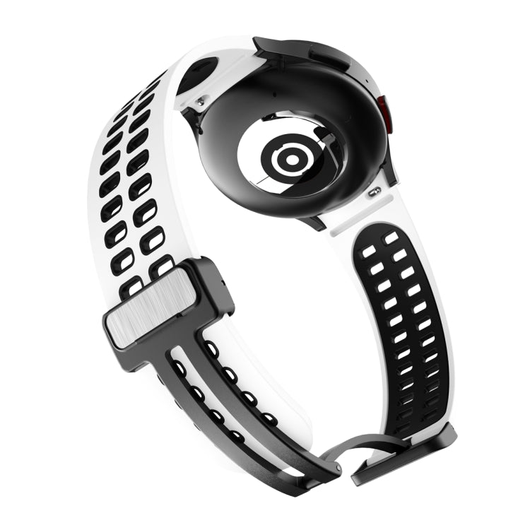 For Samsung Galaxy Watch5 Pro Double-row Hole Folding Buckle Silicone Watch Band