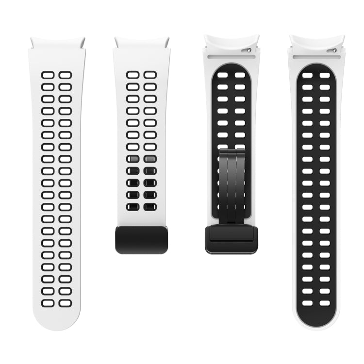 For Samsung Galaxy Watch5 Pro Double-row Hole Folding Buckle Silicone Watch Band