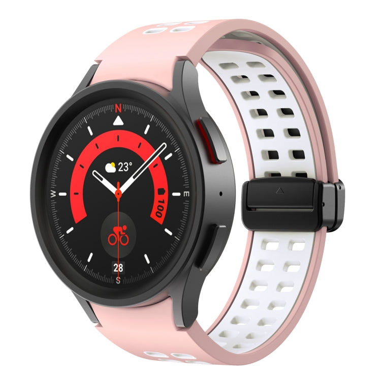 For Samsung Galaxy Watch5 Pro Double-row Hole Folding Buckle Silicone Watch Band
