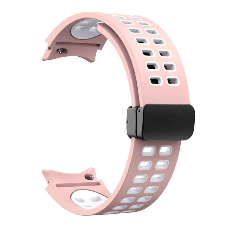 For Samsung Galaxy Watch5 Pro Double-row Hole Folding Buckle Silicone Watch Band