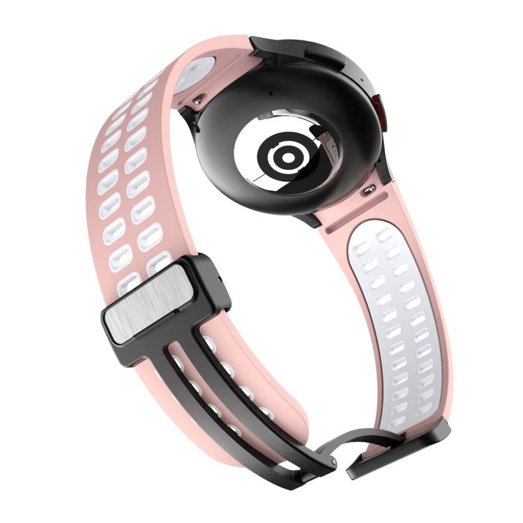 For Samsung Galaxy Watch5 Pro Double-row Hole Folding Buckle Silicone Watch Band