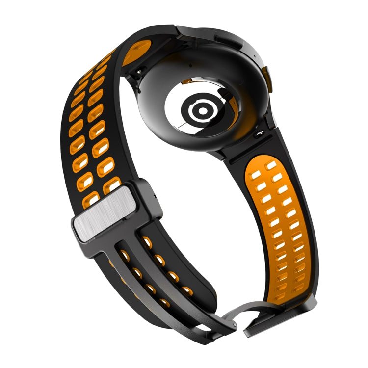 For Samsung Galaxy Watch5 Pro Double-row Hole Folding Buckle Silicone Watch Band