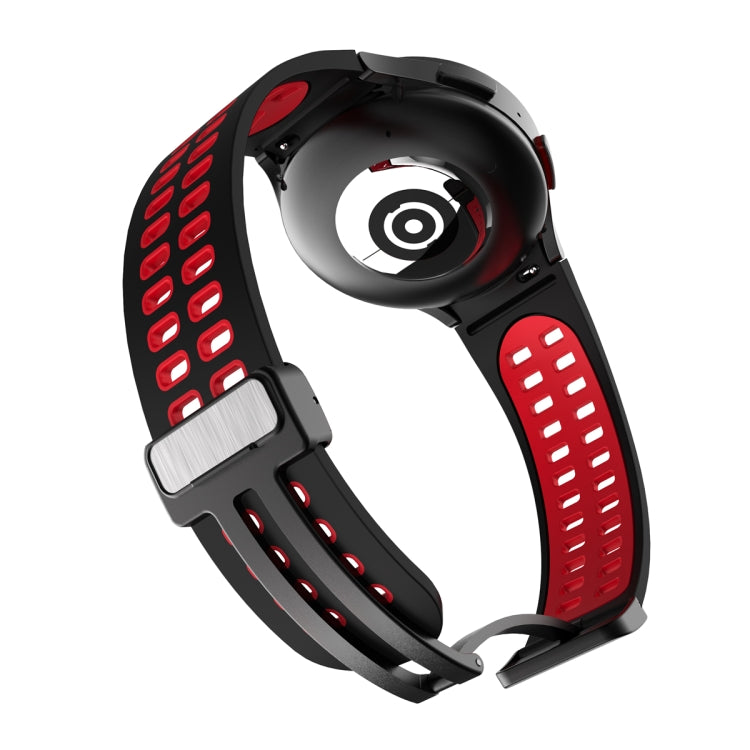 For Samsung Galaxy Watch5 Pro Double-row Hole Folding Buckle Silicone Watch Band