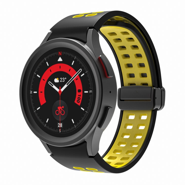 For Samsung Galaxy Watch5 Pro Double-row Hole Folding Buckle Silicone Watch Band
