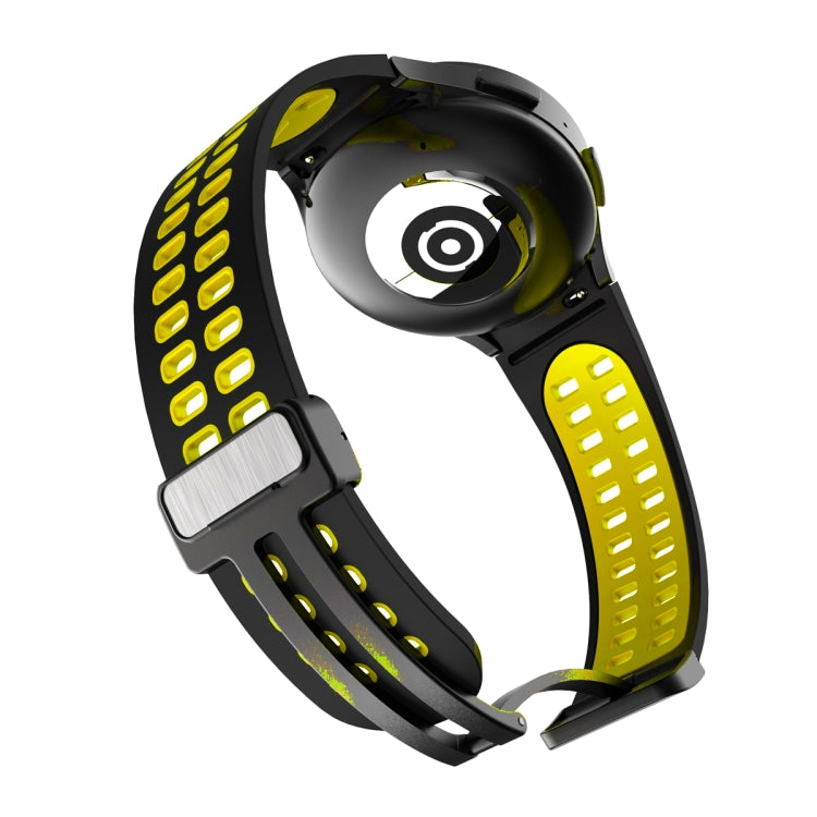 For Samsung Galaxy Watch5 Pro Double-row Hole Folding Buckle Silicone Watch Band
