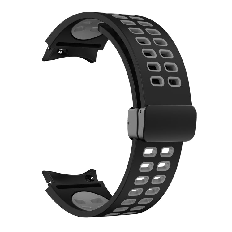 For Samsung Galaxy Watch5 Pro Double-row Hole Folding Buckle Silicone Watch Band