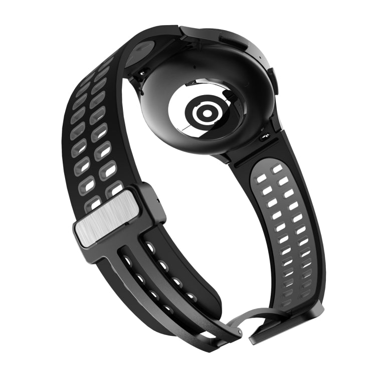 For Samsung Galaxy Watch5 Pro Double-row Hole Folding Buckle Silicone Watch Band