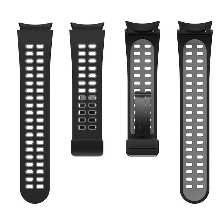For Samsung Galaxy Watch5 Pro Double-row Hole Folding Buckle Silicone Watch Band