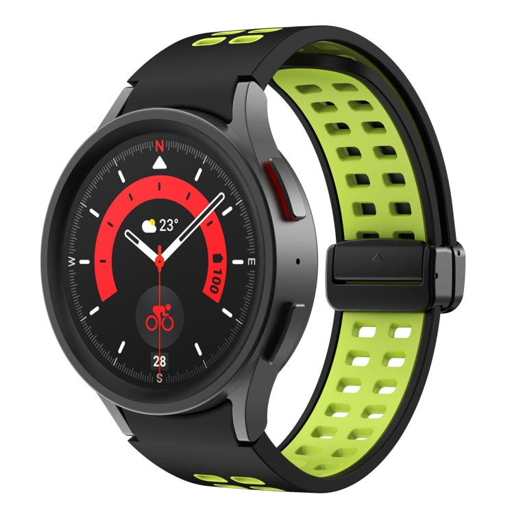 For Samsung Galaxy Watch5 Pro Double-row Hole Folding Buckle Silicone Watch Band