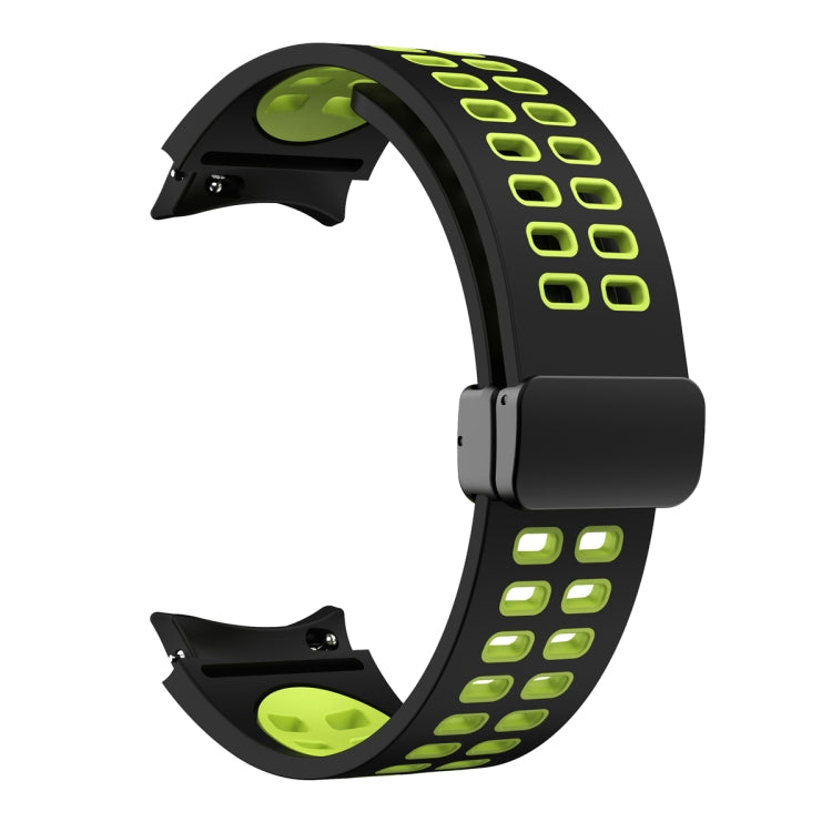 For Samsung Galaxy Watch5 Pro Double-row Hole Folding Buckle Silicone Watch Band