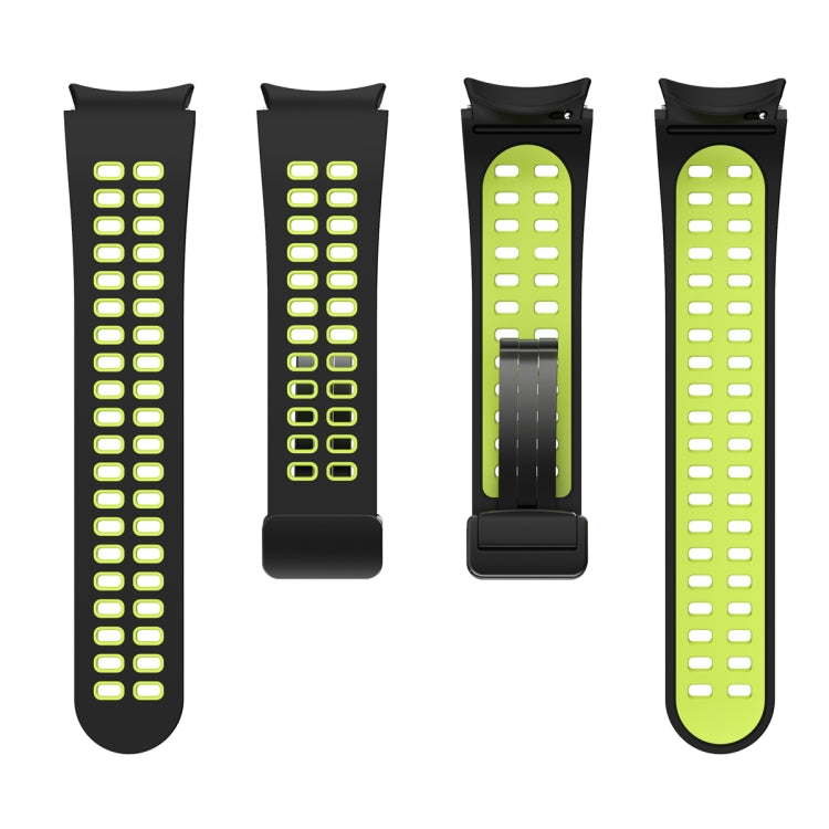 For Samsung Galaxy Watch5 Pro Double-row Hole Folding Buckle Silicone Watch Band