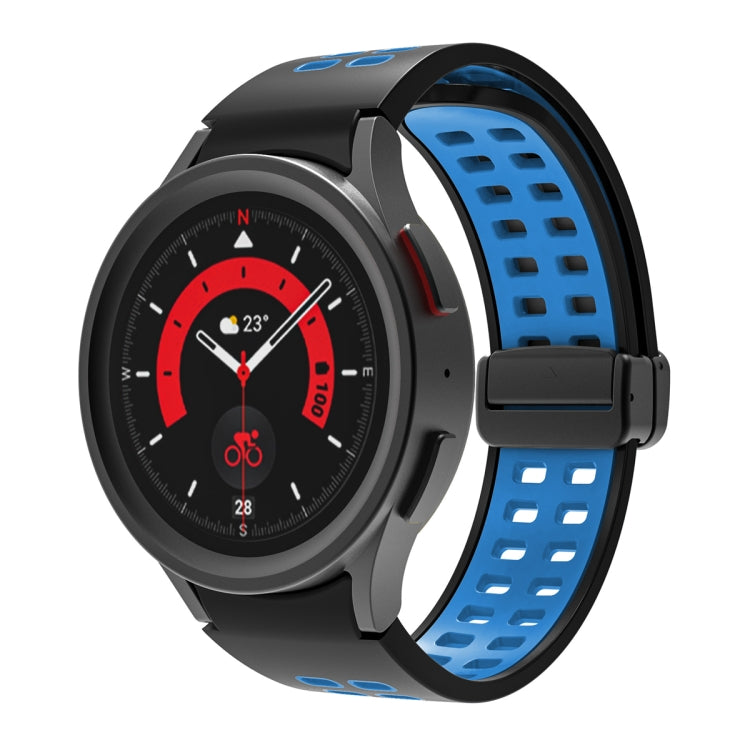 For Samsung Galaxy Watch5 Pro Double-row Hole Folding Buckle Silicone Watch Band