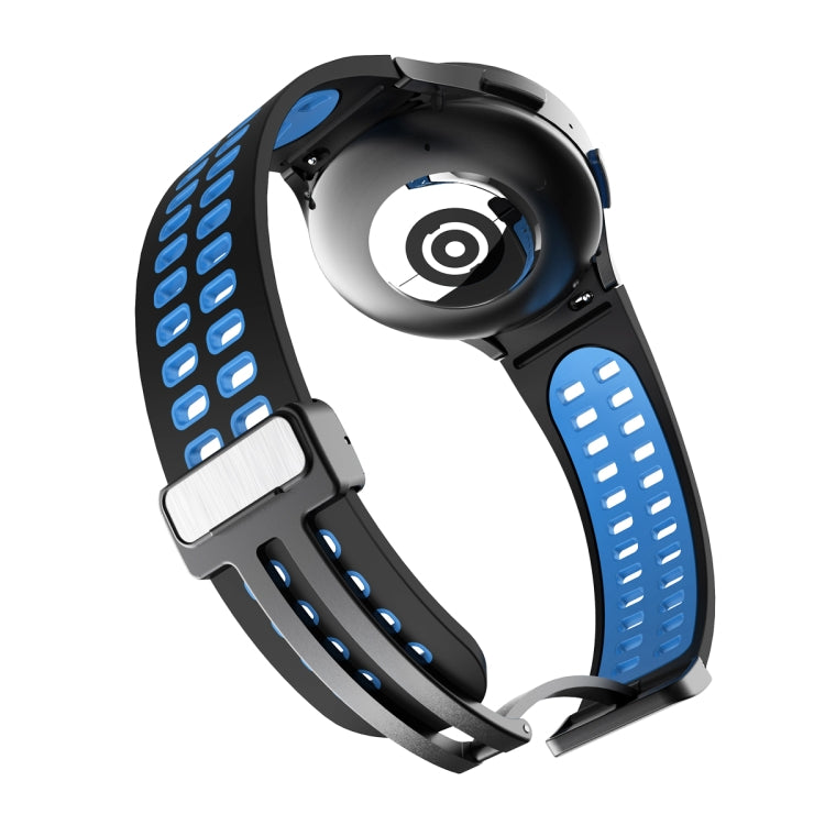 For Samsung Galaxy Watch5 Pro Double-row Hole Folding Buckle Silicone Watch Band