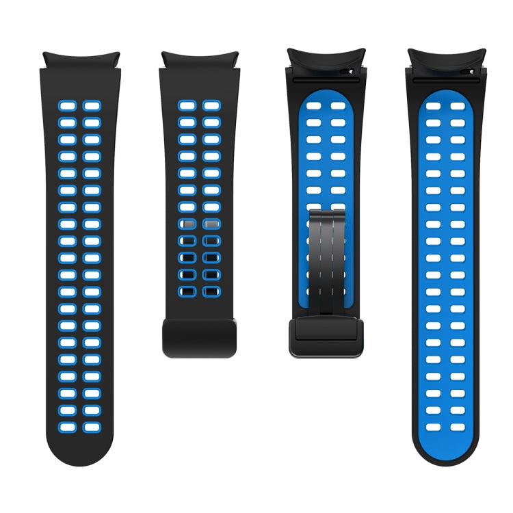 For Samsung Galaxy Watch5 Pro Double-row Hole Folding Buckle Silicone Watch Band