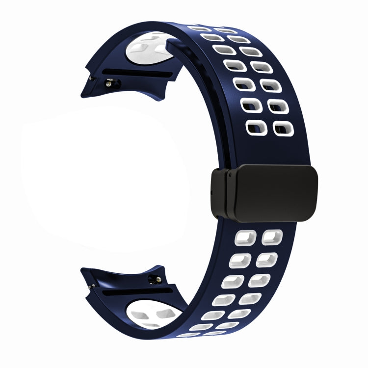 For Samsung Galaxy Watch5 Pro Double-row Hole Folding Buckle Silicone Watch Band
