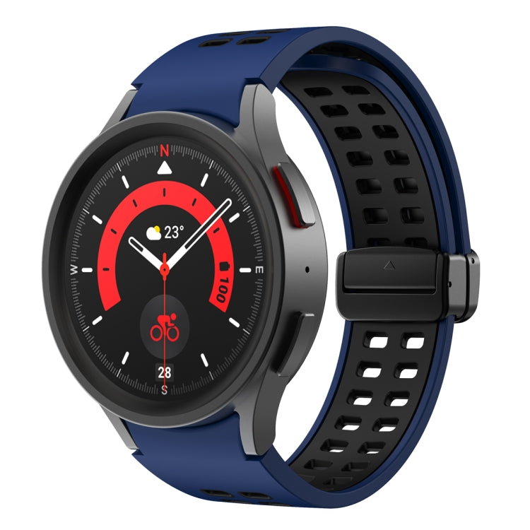 For Samsung Galaxy Watch5 Pro Double-row Hole Folding Buckle Silicone Watch Band