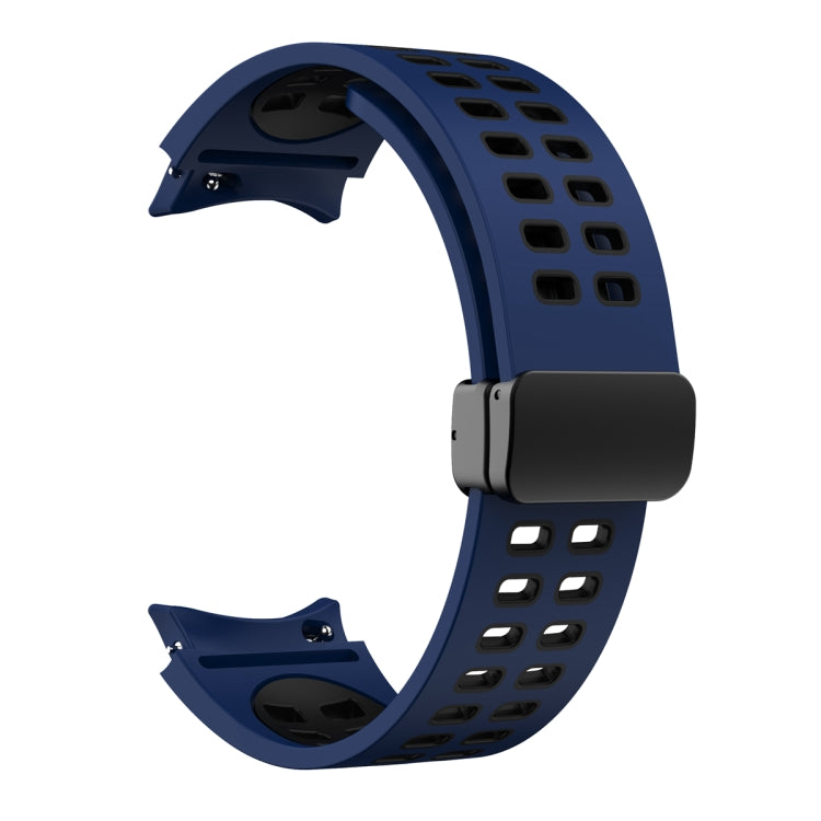 For Samsung Galaxy Watch5 Pro Double-row Hole Folding Buckle Silicone Watch Band