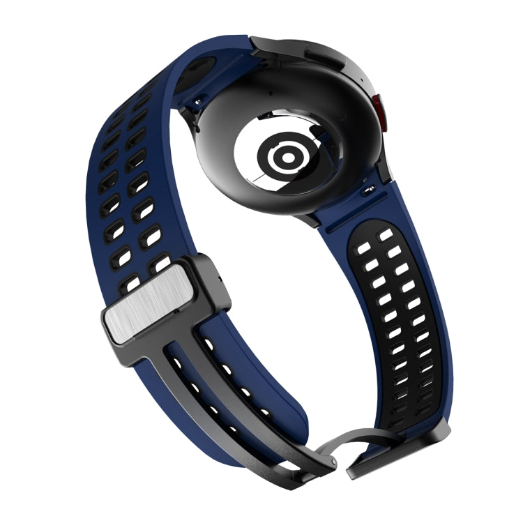 For Samsung Galaxy Watch5 Pro Double-row Hole Folding Buckle Silicone Watch Band