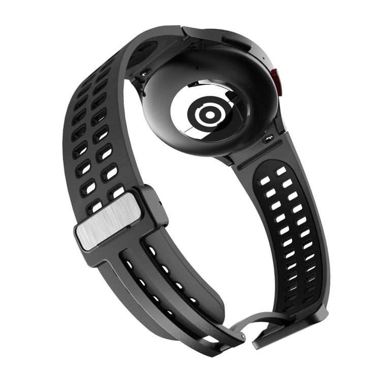 For Samsung Galaxy Watch5 Pro Double-row Hole Folding Buckle Silicone Watch Band