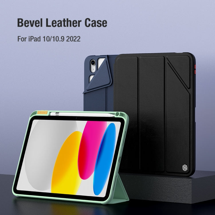For iPad 10th Gen 10.9 2022 NILLKIN PC + TPU Horizontal Flip Leather Tablet Case with Holder