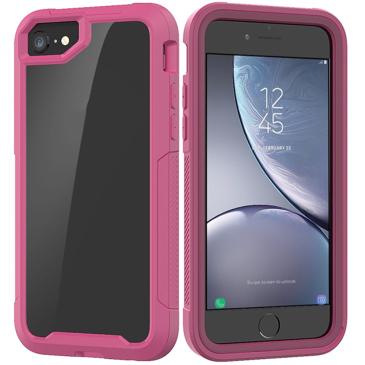 For iPhone SE 2020 & 8 & 7 Transparent Series Frame TPU + PC Dust-proof Scratch-proof Drop-proof Protective Case